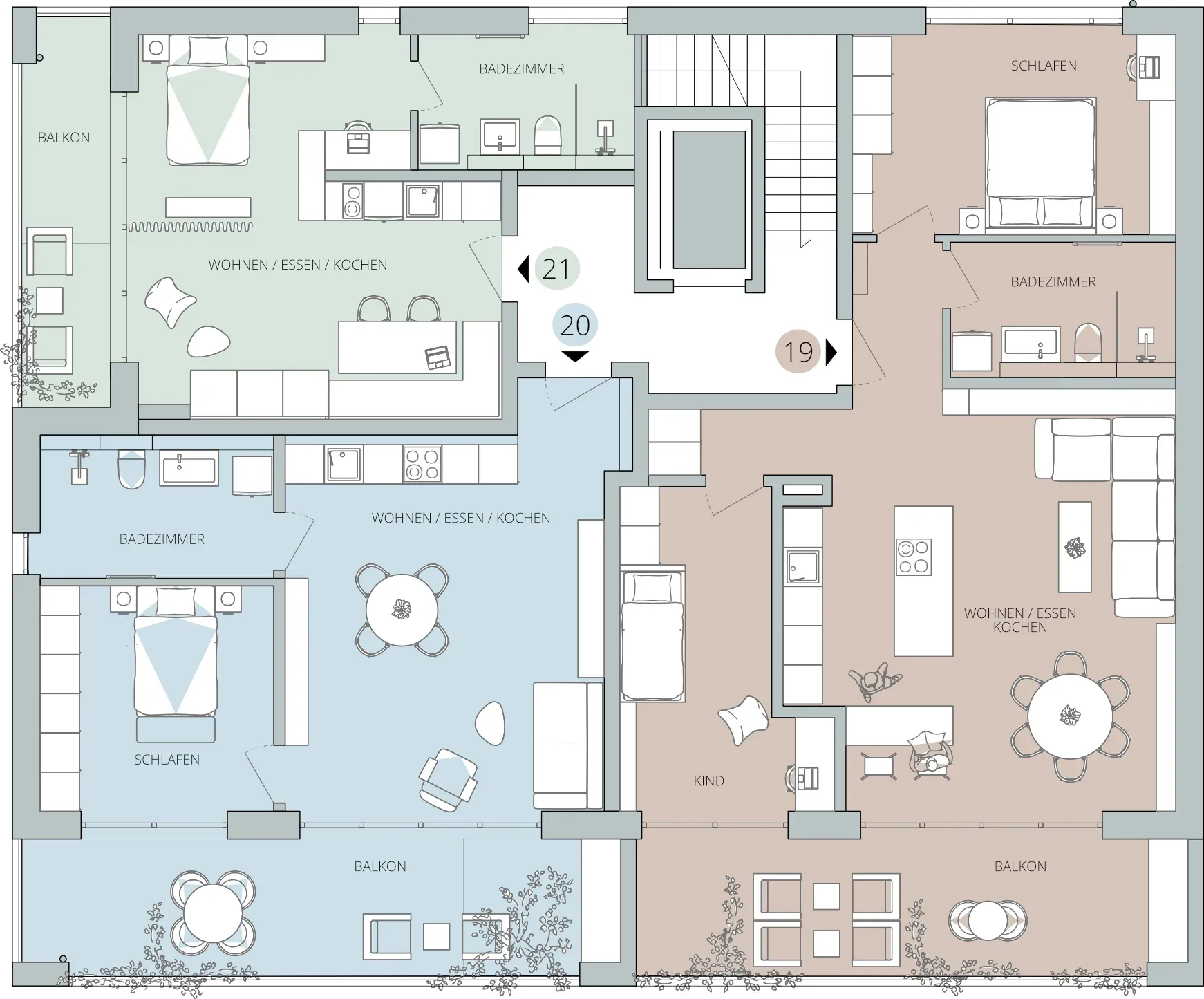 Grundriss Penthouse